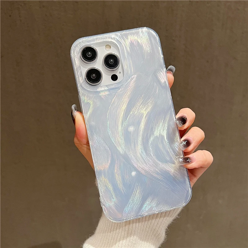 Luksusowe laserowo-srebrne etui na telefon Samsung S25 S24 S23 S22 S21 Ultra FE A16 A14 A34 A32 A15 A35 A52 A53 A54 A55 5G Bumper Cover — zdjęcie 7