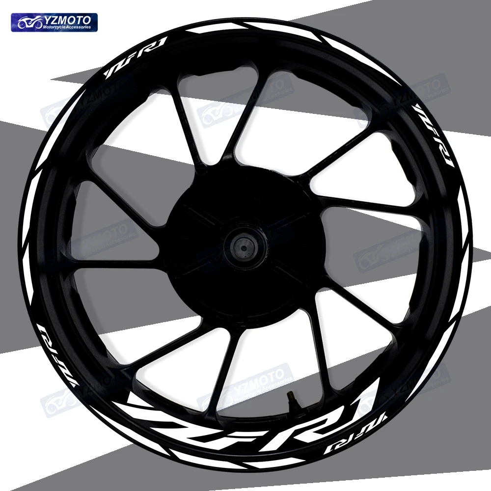 

Для мотоцикла YZF R1, 17-дюймовая передняя и задняя ступица колеса, гоночная наклейка, водостойкая светоотражающая модифицированная декоративная наклейка на обод