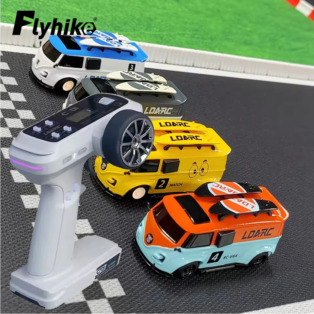 LDARC V64 1/64 MINI Remote Control Tabletop Bus Motor Home Car RTR Toys Car Set For Children's Gifts