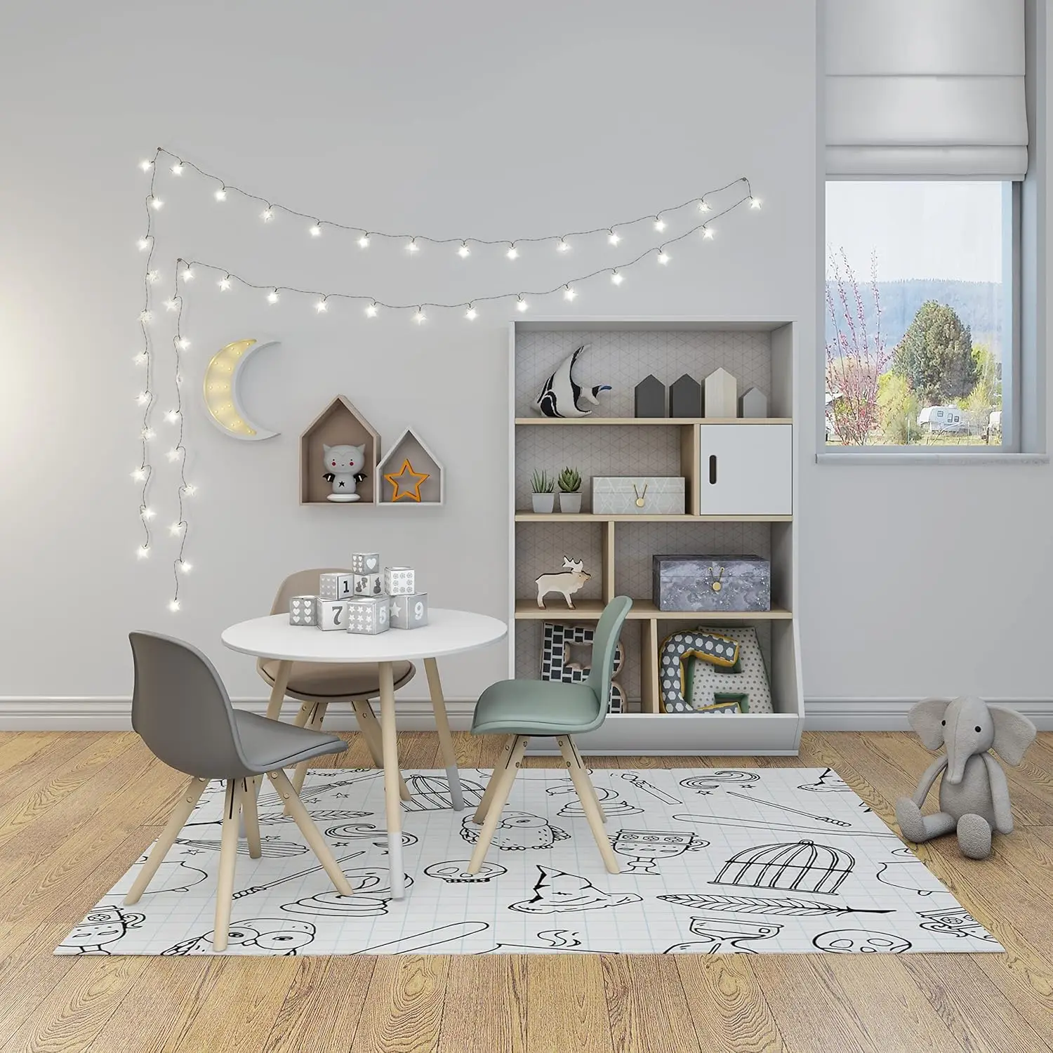 Non-Slip Area Rugs Witch Birdcage Magic Books Owl Wand Home Decor Carpet for Classroom Living Room Bedroom Dining Kindergarten