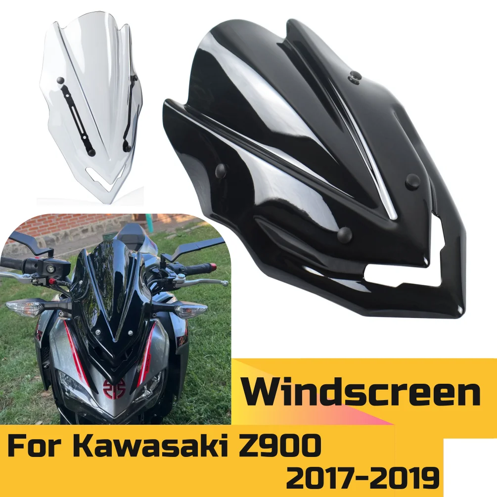Z900 Windshield Windscreen Front Air Wind Deflector Screen Shield For Kawasaki Z 900 2017 2018 2019 Motorcycle Accessorie