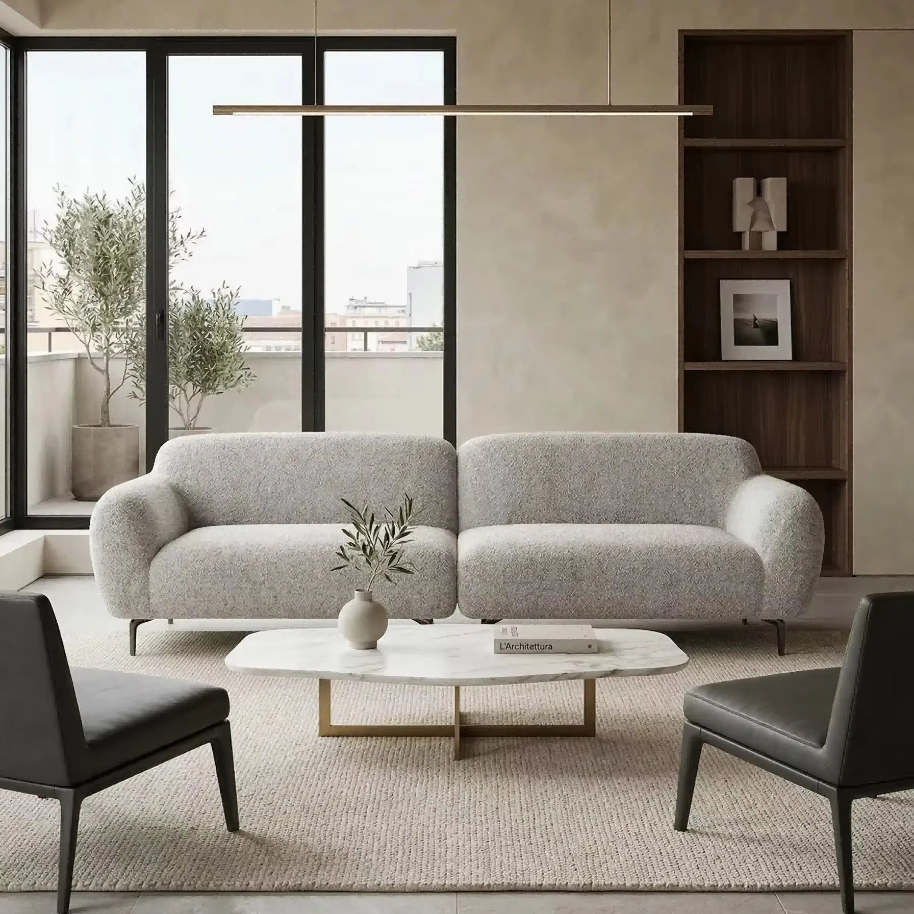 

Compression sofa Boxed fabric Vacuum roll High density sponge Customized color Modular sofa Suitable for living room OEM factory