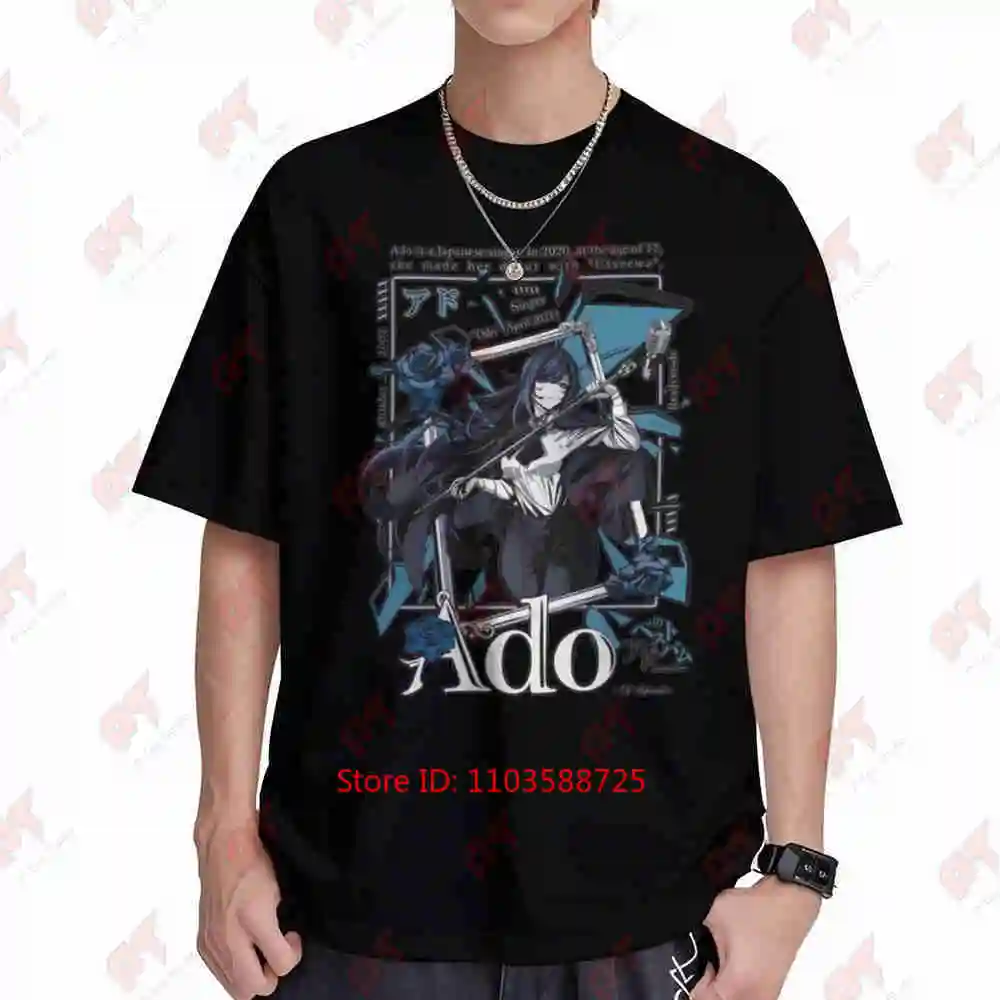Ado Virtual Singer J Pop Anime Short Sleeve Tee 100% Cotton T-Shirt