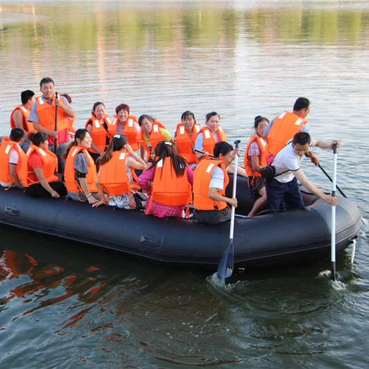 Large Long Inflatable Sport Boat For Drifting Aluminium Floor Customizable Sizes (6m-10m) 10 Person Capacity CE Certified