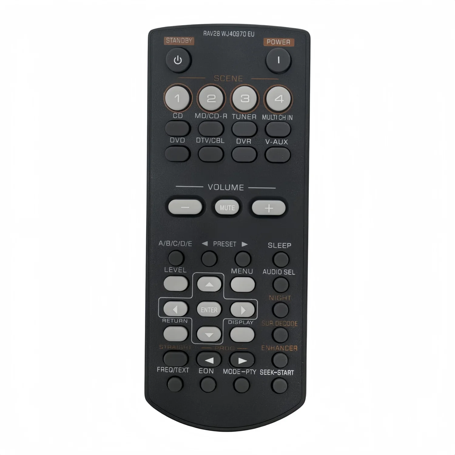 Control remoto RAV28 WJ40970EU para receptor AV Yamaha RAV34 RAV250 RX-V361 RX-V365 HTR-6030 HTIB-680 RAV34 WN46680EU RX-V463 YHT-797