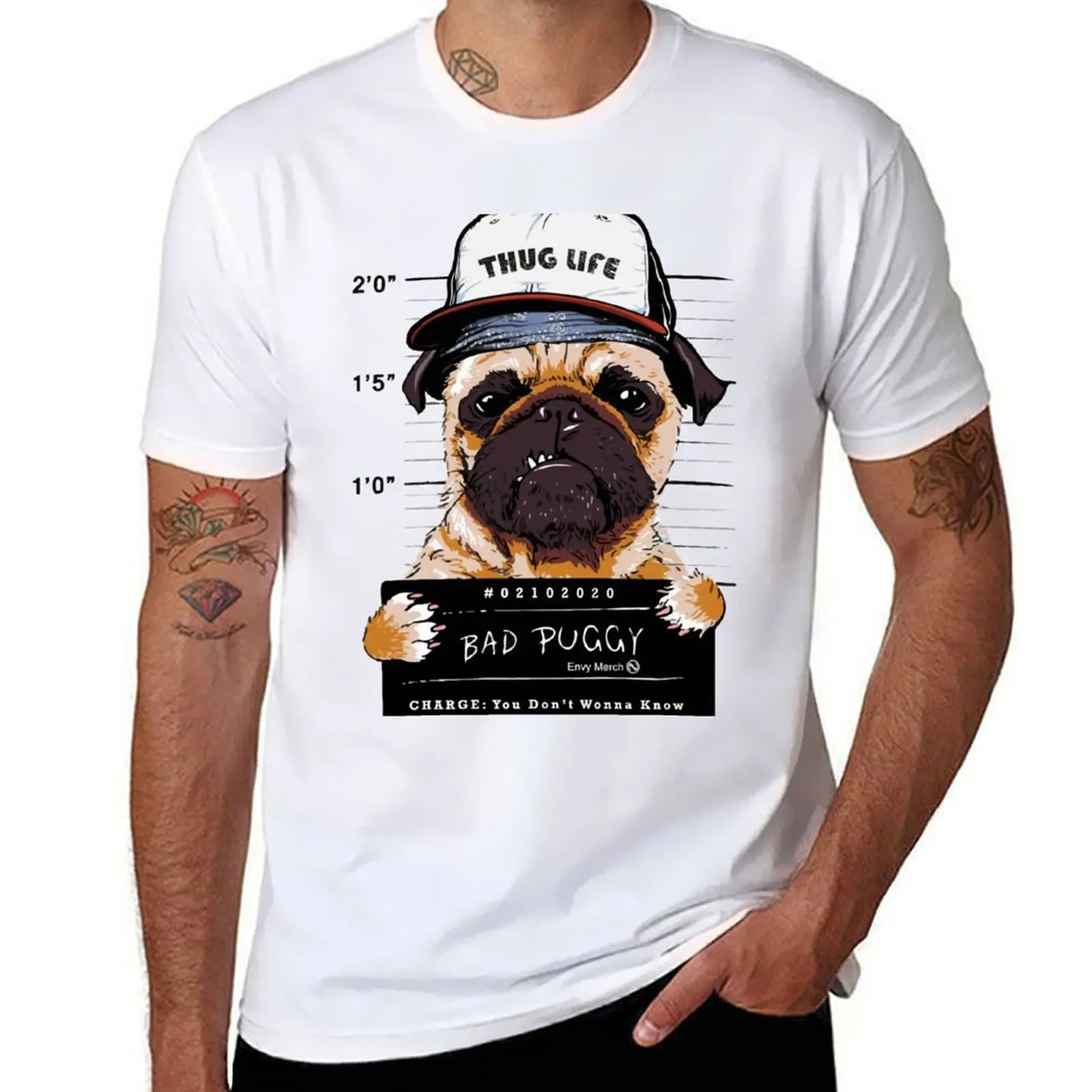 

Bad Puggy - Pug Life T-Shirt t shirt man luxury t shirt custom print T-Shirt