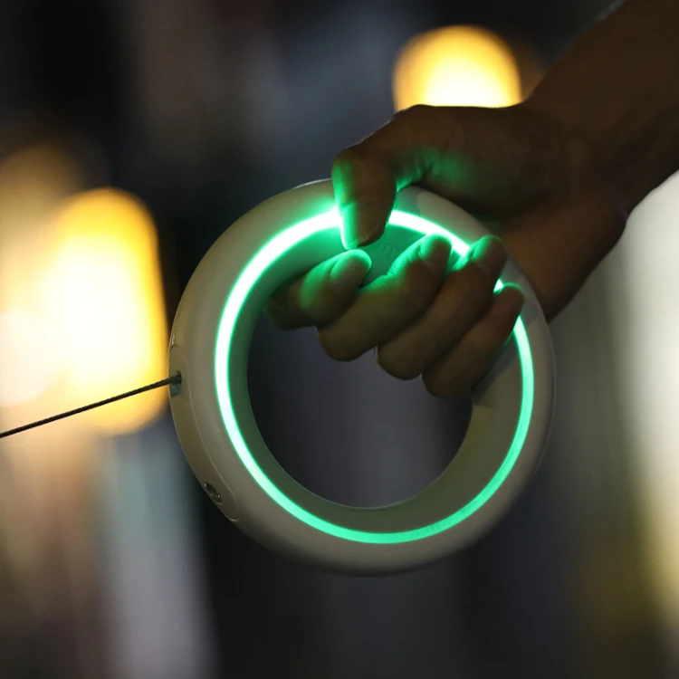 

Custom Logo Pet Dog Leash Automatic Retractable Dog Leash for Outdoor Walking Dog With Led Light
