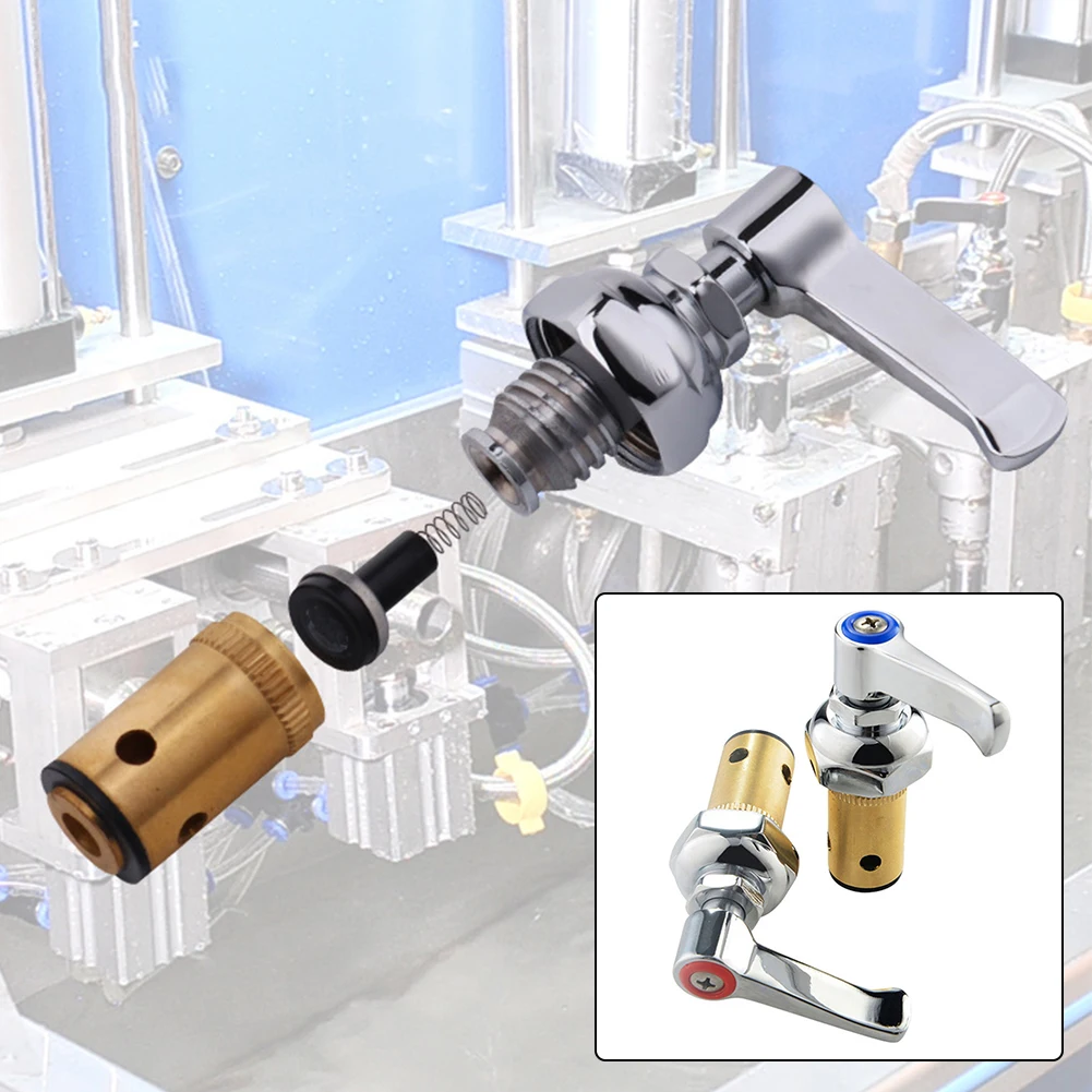 ก้านจับประกอบ ด้ามจับชิ้นส่วนร้อน ปุ่มก้านเรียบ 3-1 ขนาด 8 นิ้ว ใช้ในเชิงพาณิชย์เย็น ก๊อกน้ำติดตั้งง่าย