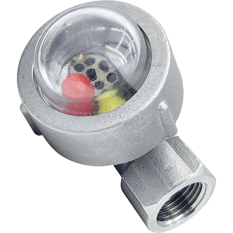 For Stainless Steel Hemispherical Float Mirror 304 Inner Wire Indicator Oil Flow Perspective Window