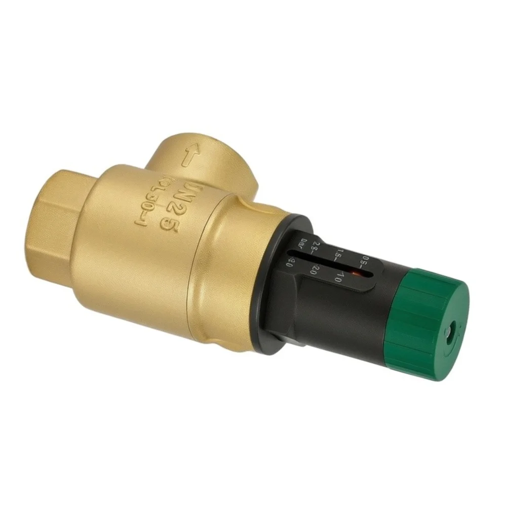 Solid Brass Differential Pressure Valve for Heat Pump and Air Conditioning with Visual Adjustment and No Power Needed