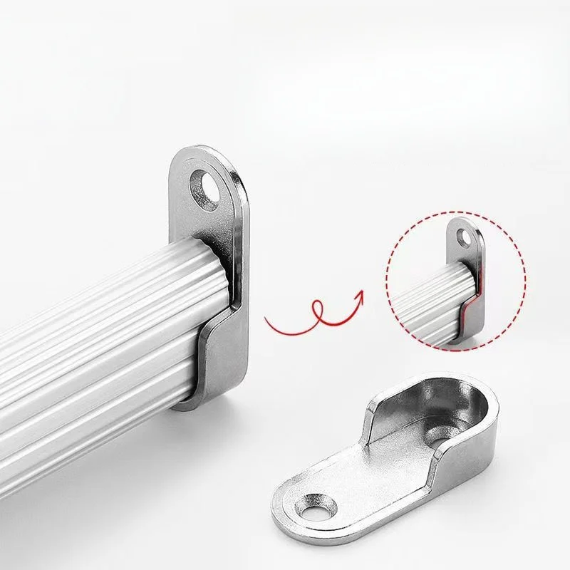 2/6/8pcs U-shaped thickened wardrobe clothes tube bracket support rod, hardware furniture, cabinet accessories Easy to install