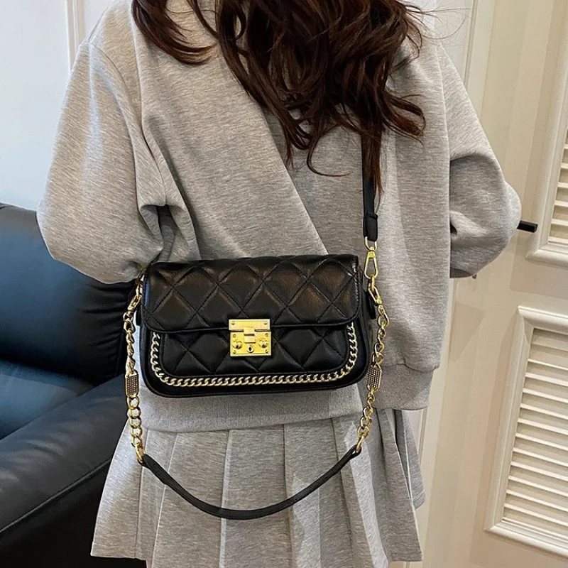 

Fashionable Luxury Brand Leather Women's Handbag Elegant Classic Top-Tier Craft Trendy Commuter Vintage Bag​