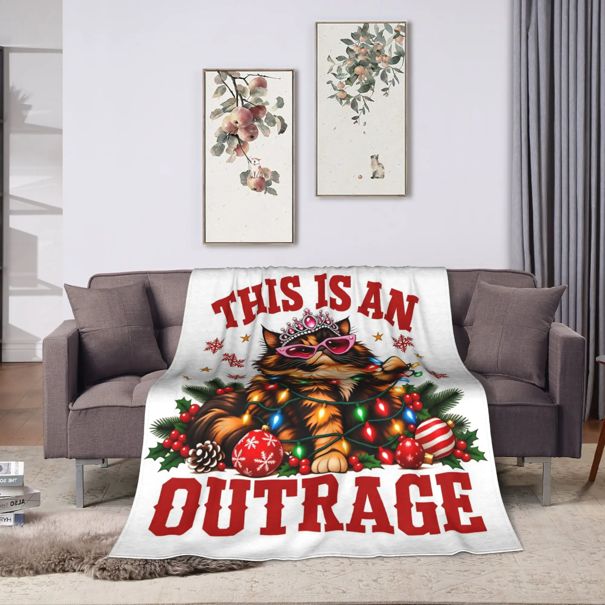 Princess Donut This Is An Outrage Dungeon Crawler Carl Christmas Lights Blankets Winter  Comfortable Throw Blanket Bed Cover