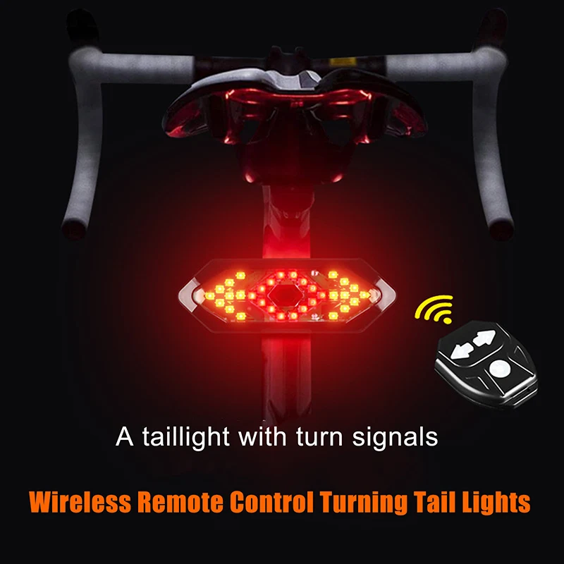 Bike Light Turn Bicycle Direction Indicator LED Rear Cycling Taillight with Horn