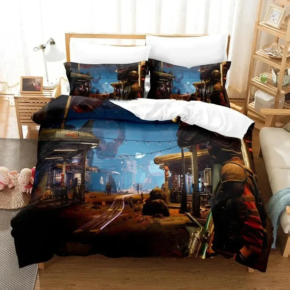 

Luxury New 3D Print Game Outer Worlds Bedding Set Double Twin King Duvet Cover Comforter Pillowcase Boys Girls Adults Bedroom