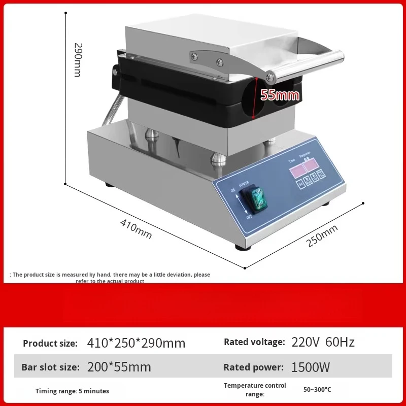 New commercial electric stainless steel Mexican chicken roll and burrito machine with non-stick heating