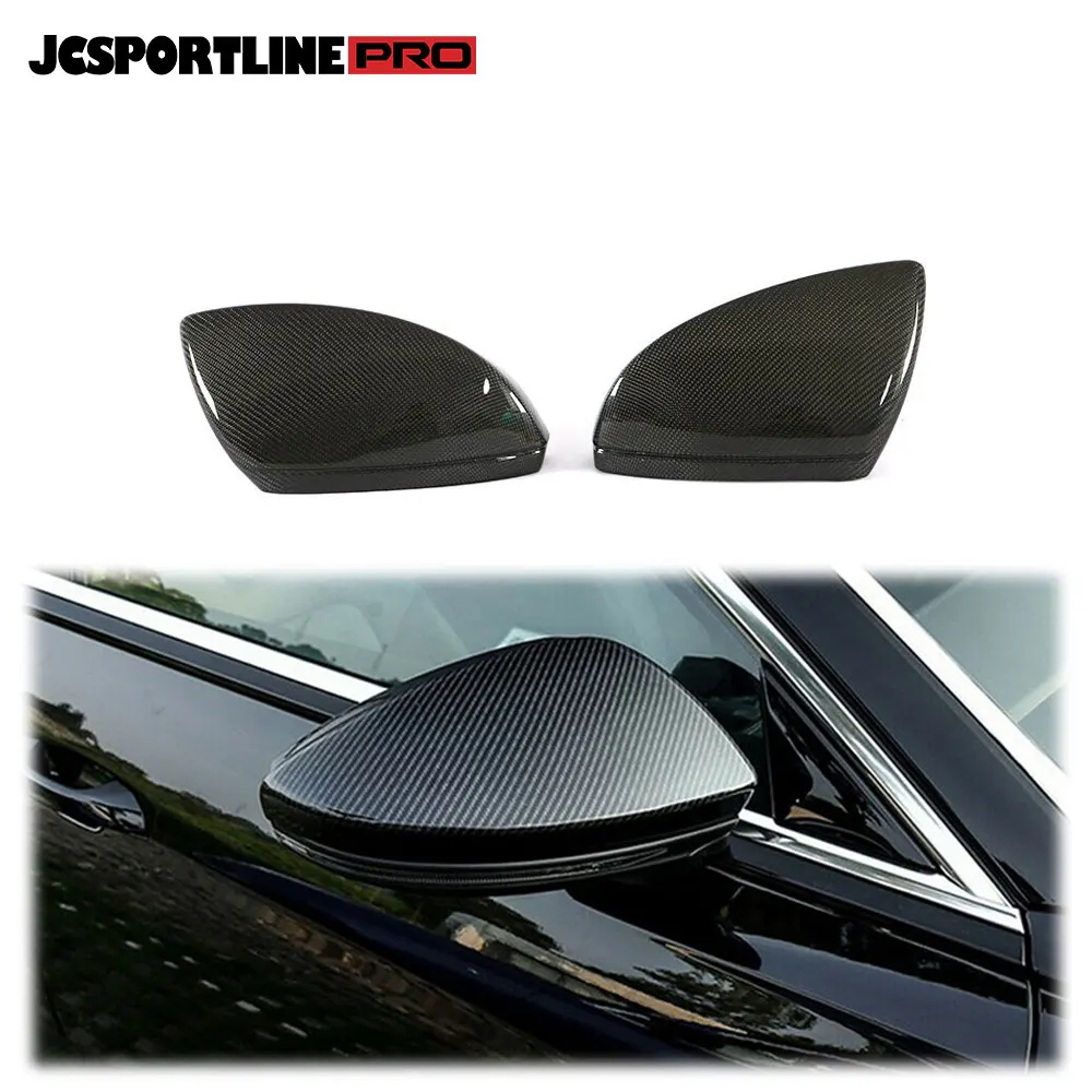 Car Carbon Side Mirror Replacement Cover for AUDI A6 A7 A8 2019+ W/ Lane Assist Replacement