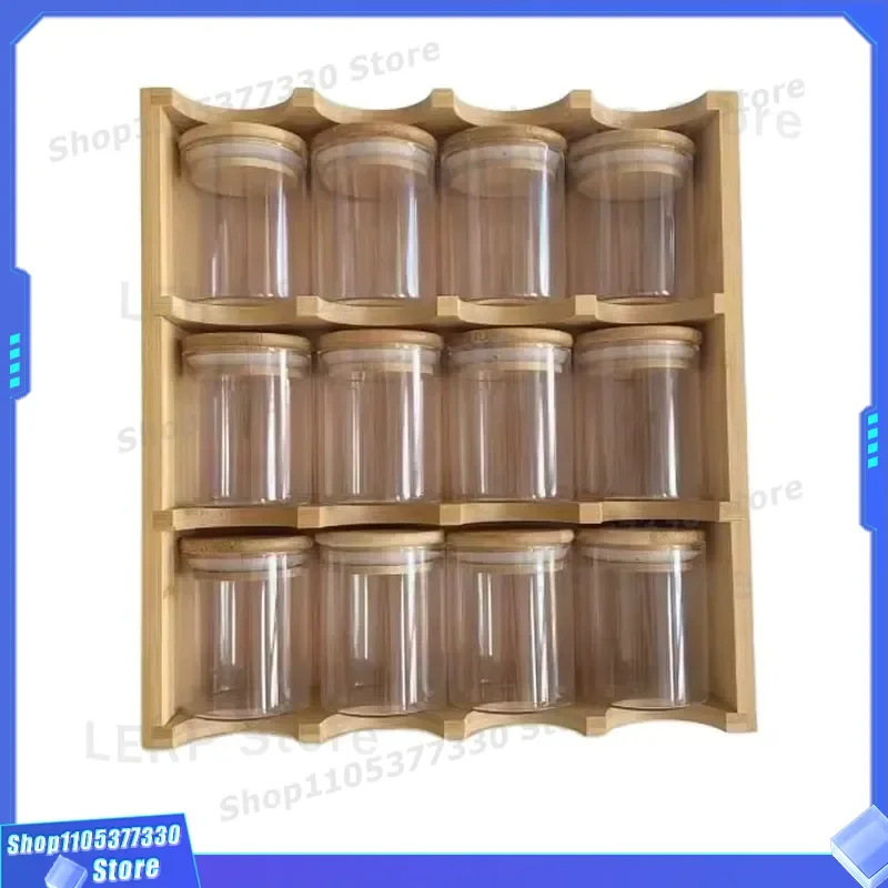 3 Tier Bamboo Spice Rack Organizer for Kitchen Counter Wooden Seasoning Shelf Storage Stand for Jars Bottles Pantry Display