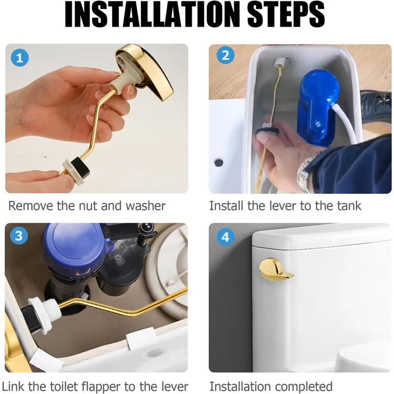 Haste de pressão lateral para vaso sanitário kohler, para alça de vaso sanitário st743s, haste de pressão lateral para vaso sanitário