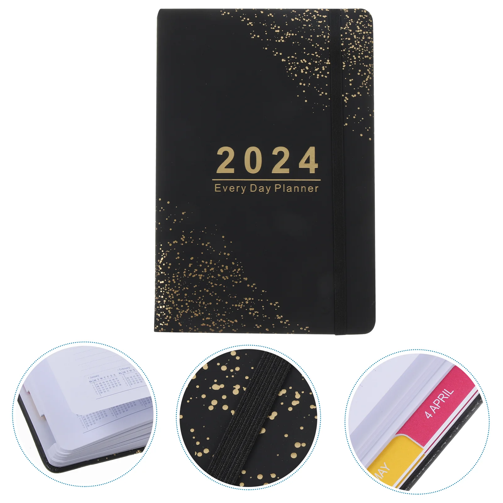 2024 Agenda Book Office Accessory Portable Planner Calendars Convenient Academic Practical Writing Notepad Year