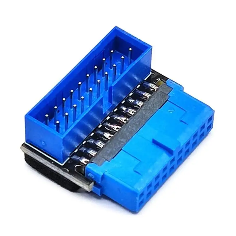 Y1UB اللوحات الأم USB3.0 19pin 20pin ذكر إلى أنثى تمديد محول 90 درجة زاوية محول USB رأس محول