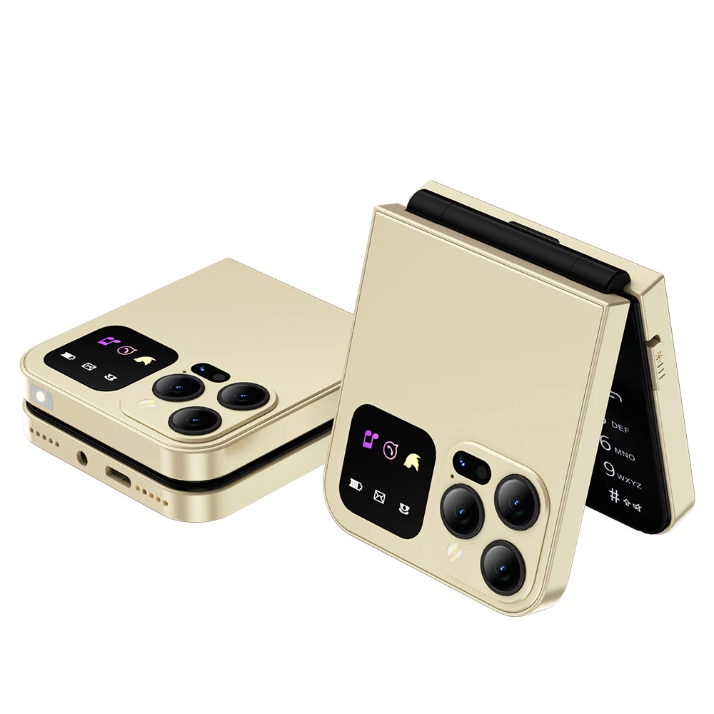 SERVO A50 Pro Opvouwbare mobiele telefoon Dubbele simkaart GSM Elektrische zaklamp Automatische oproepopname 2,4 inch scherm Mobiel Type-C