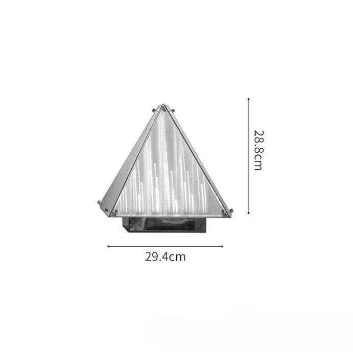 Art Decorative Desk Lamp Modern Minimalist Creative Living Room Bedlight Study Sample Room Glass Lamp Pyramid Ornament