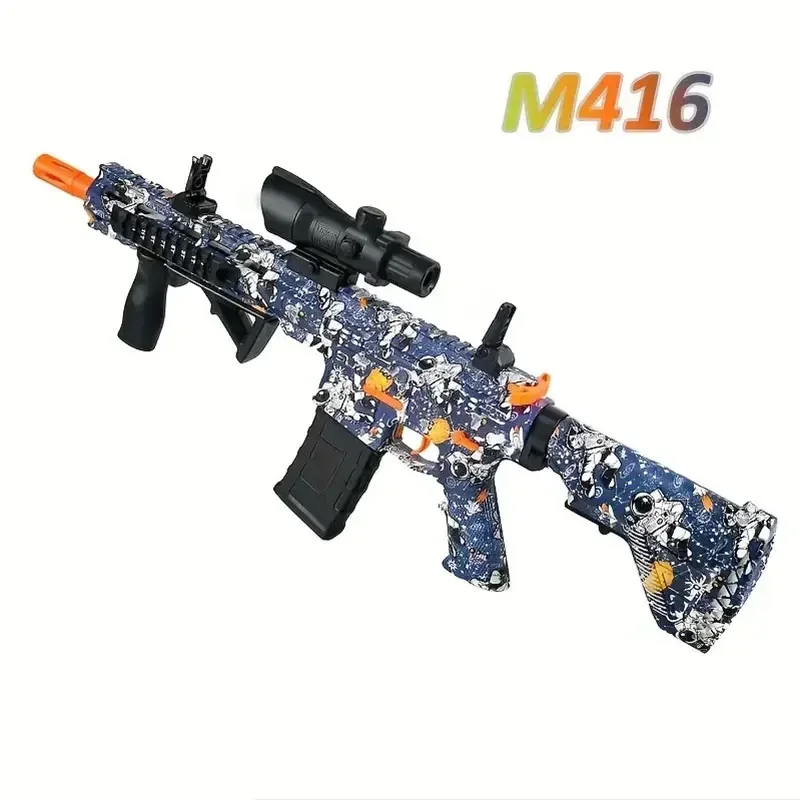 Pistolas de agua M4 de doble modo para niños, pistola de hidrogel eléctrica, Rifle de francotirador, tiro automático de Paintball, armas de Airsoft, 7,4 V