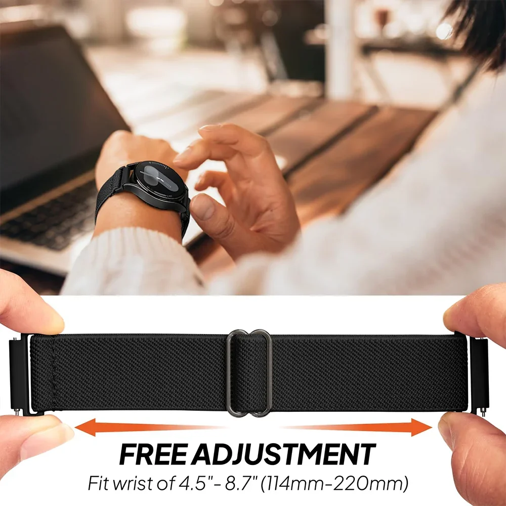 حزام لامع لساعة سامسونج جالاكسي 6/7/5/pro/4/كلاسيكي/أكتيف 2 20 مللي متر/22 مللي متر سوار فخر بوهيمي هواوي GT 4-3-2 شريط مرن #6