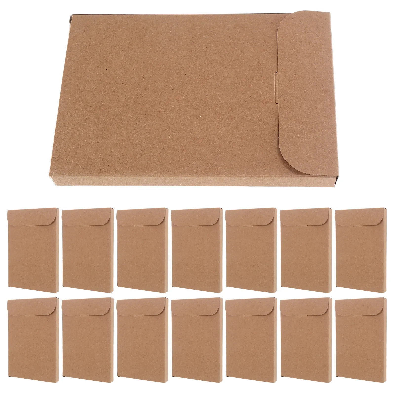 

50 Pcs Postcard Box Invitation Envelopes Cardboard Craft Letter Light Brown Greeting Packaging Cardstock Container