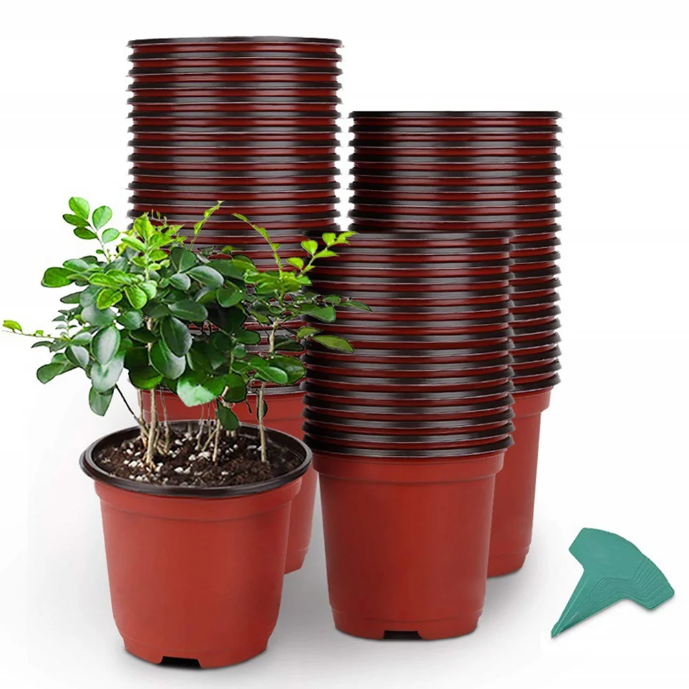 

50 Pcs Plant Seedling Pot Outdoor Planter Garden Tools Storage Containers Drainage
