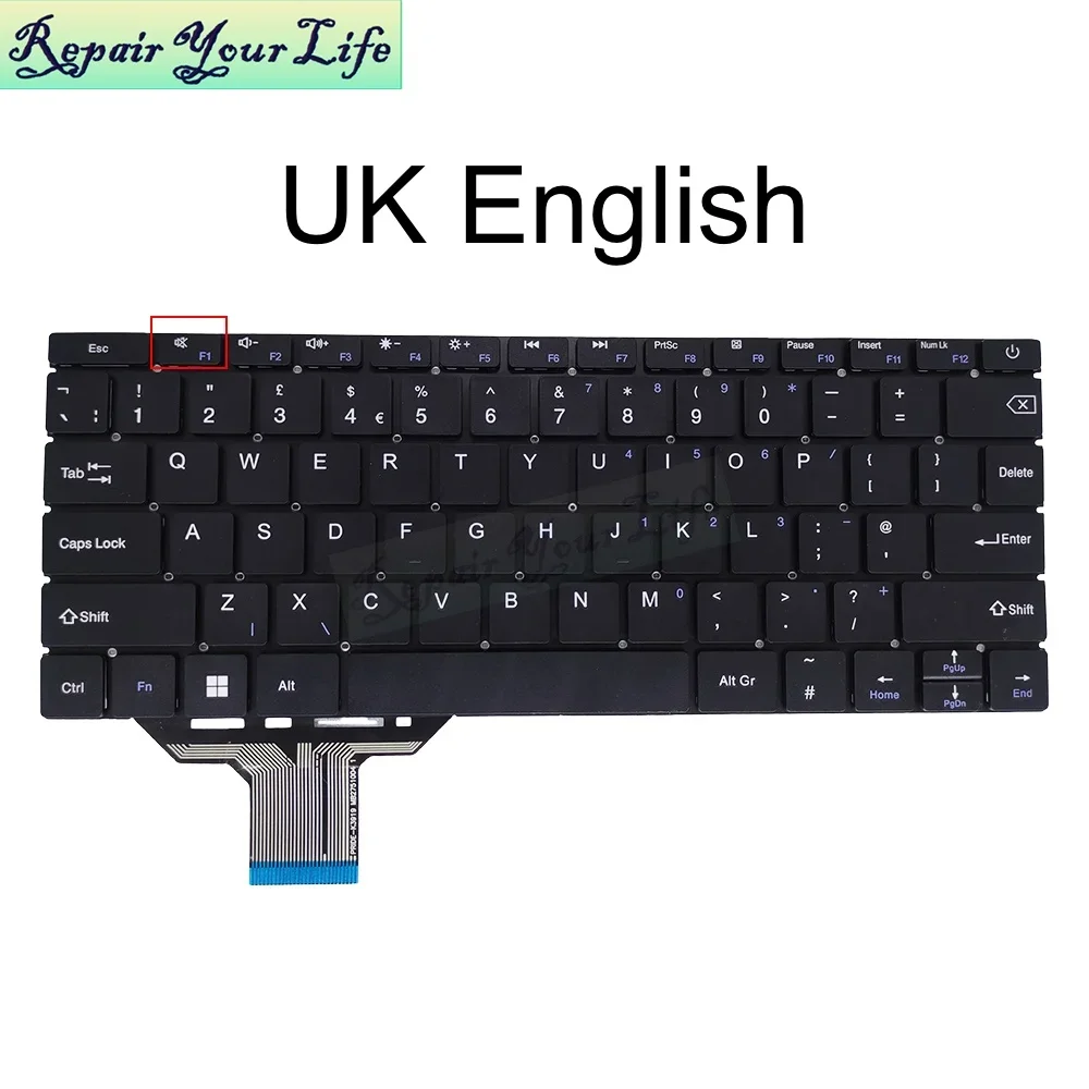 لوحة مفاتيح CS US UK PT-BR لأجهزة الكمبيوتر المحمول JOI BOOK، Zyrex Extrem Sky 232 mini، لوحة مفاتيح الكمبيوتر المحمول Lota Flo التشيكية سلوفاكيا MB 2751004 جديد #4