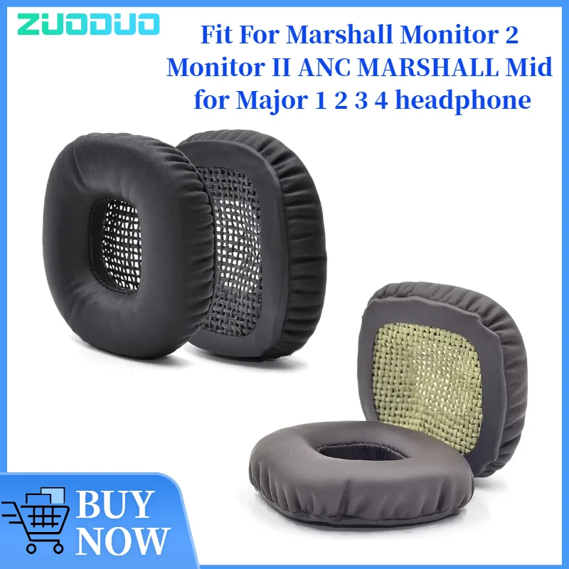 

ZUODUO For Marshall Monitor 2 Monitor II ANC MARSHALL Mid for Major 1 2 3 4 Earpads Sponge Soft Foam Headphones Accessories