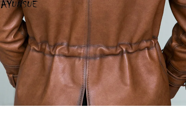 AYUNSUE 100% peau De mouton veste en cuir véritable femmes 2025 mince Style moto vestes femmes manteau automne vêtements Jaqueta De Couro