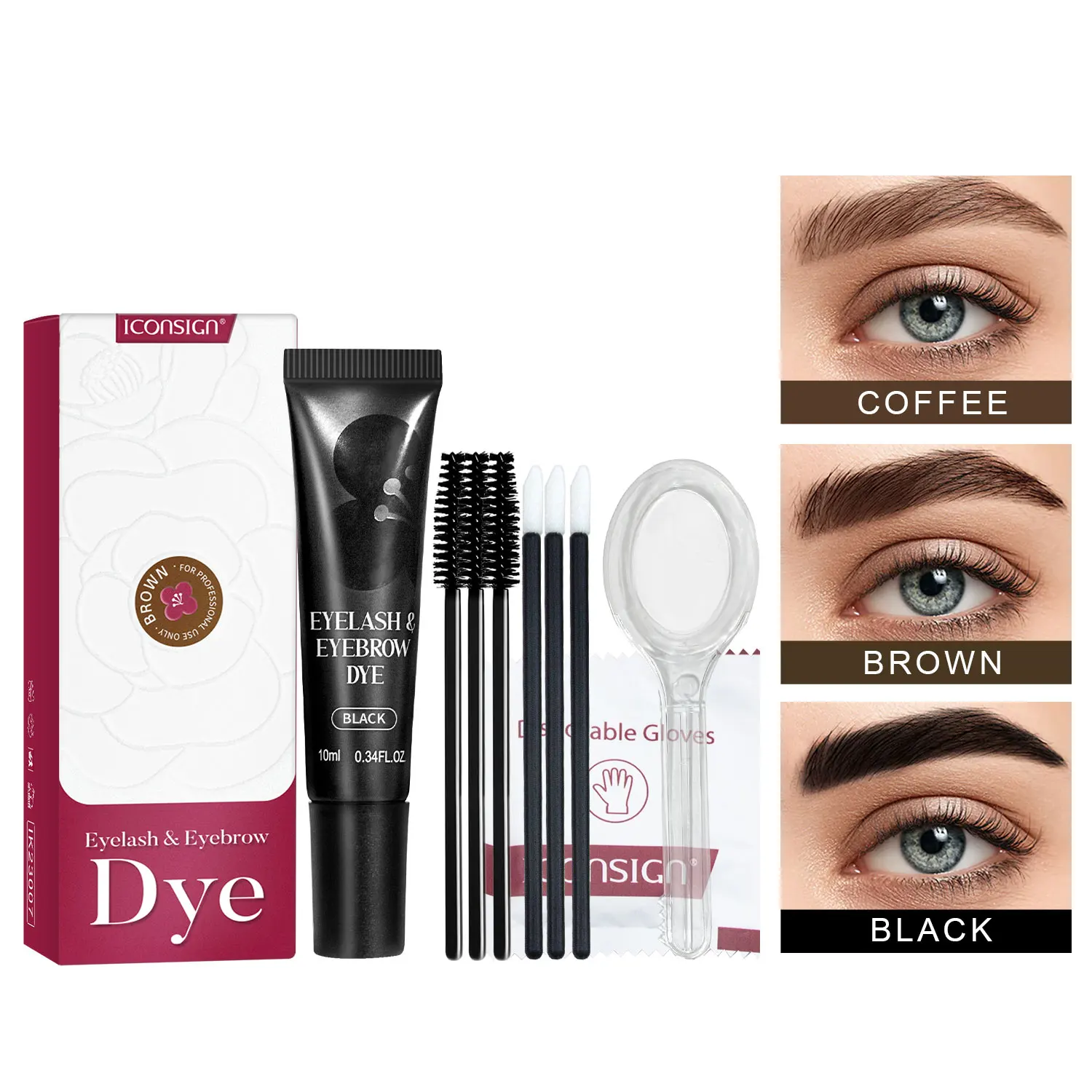 

Eyelash Eyebrow Tint Permanent Dye Kit Waterproof Lasting Fast Tint Camellia Flower Brow Enhancers Cream Gel Makeup Tools