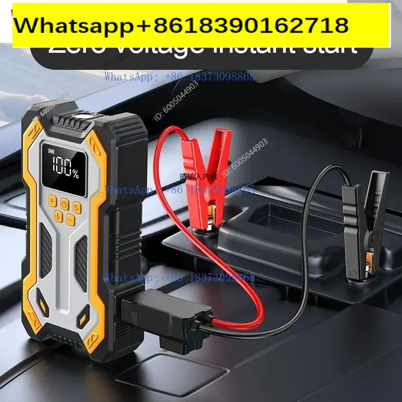 Car Jump Starter With A-ir Compressor LCD Screen 6000mAh Portable Booster Charger Powerful Car Starting Devi