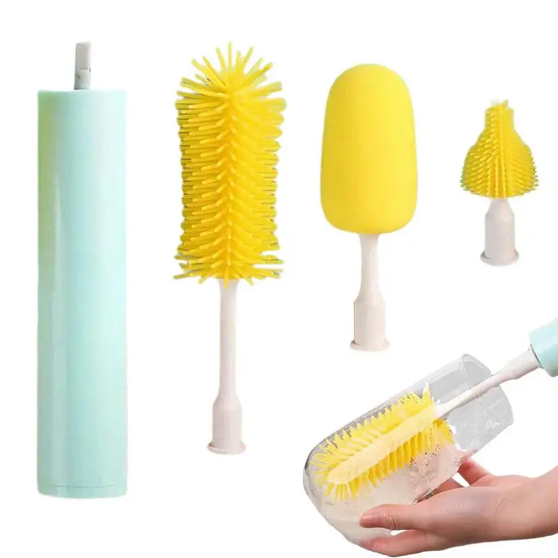 Electric Bottle Washer Water Bottle Cleaner Brush Smart Cup Cleaning Brush One-Button Start No Dead Angle Cleaning Detachable