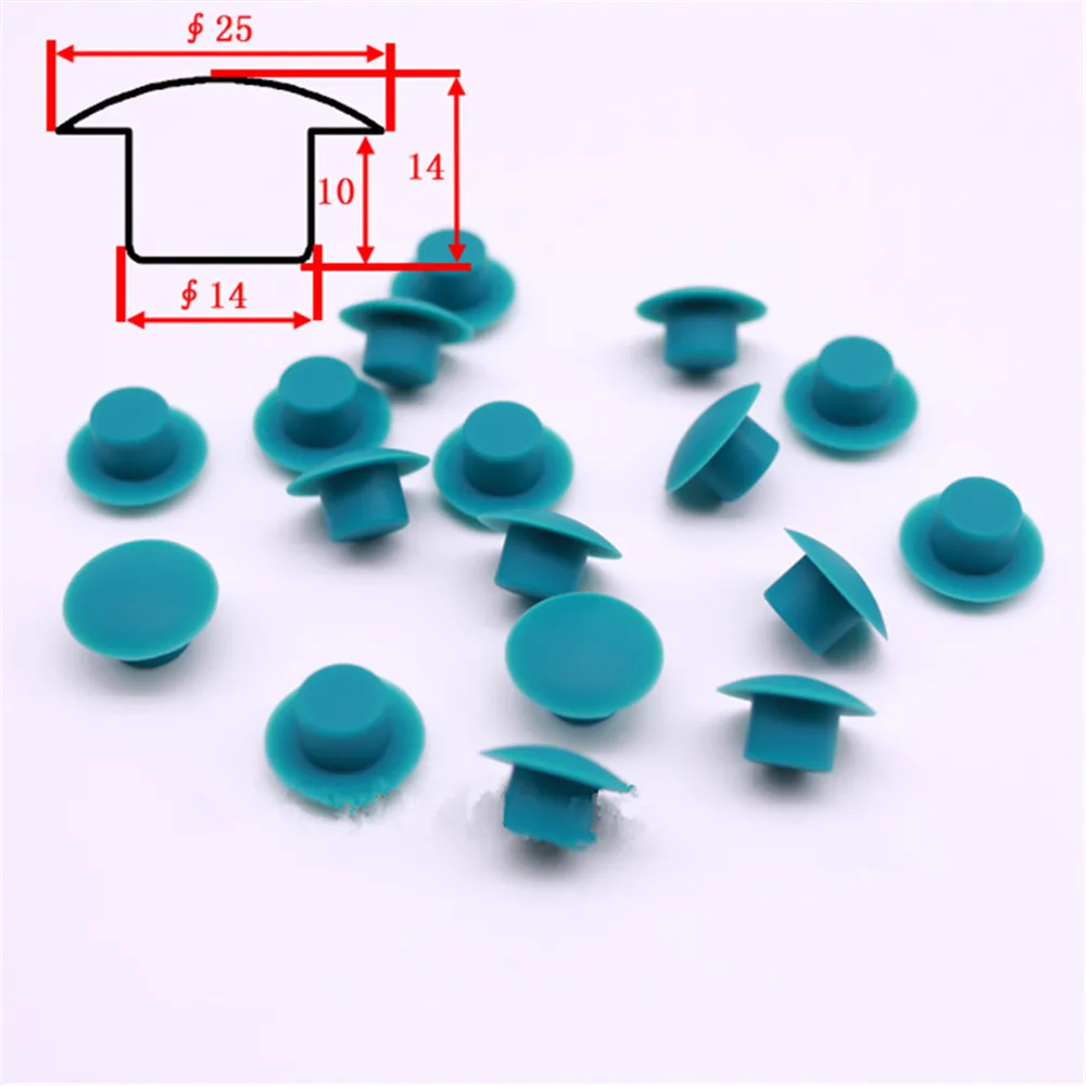 14mm T Type Plug Cover Gasket Blanking End Caps Seal Stopper bottle stopper Parada de sellado Silicone Rubber Hole Caps