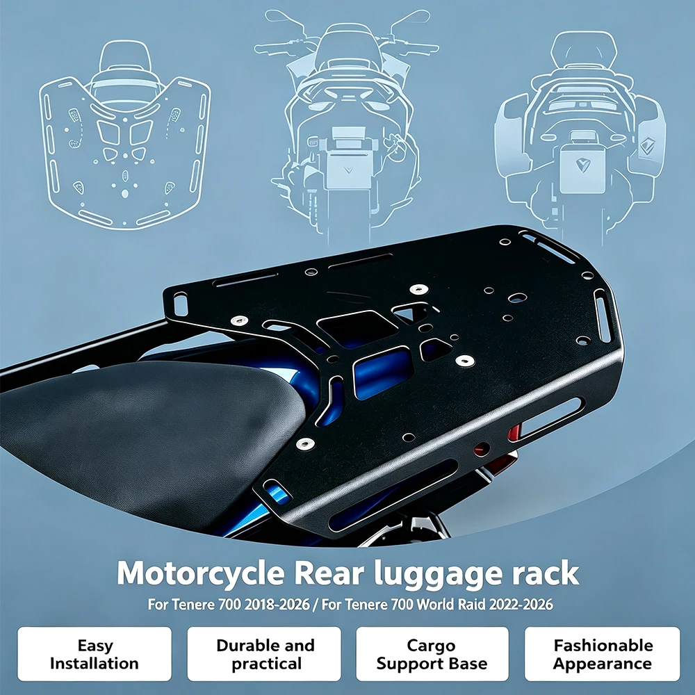 For Yamaha Tenere700 Rear Rack Enlargement Tools For Tenere700 World Raid 2022-2026 New Motorcycle Rear Rack Accessories