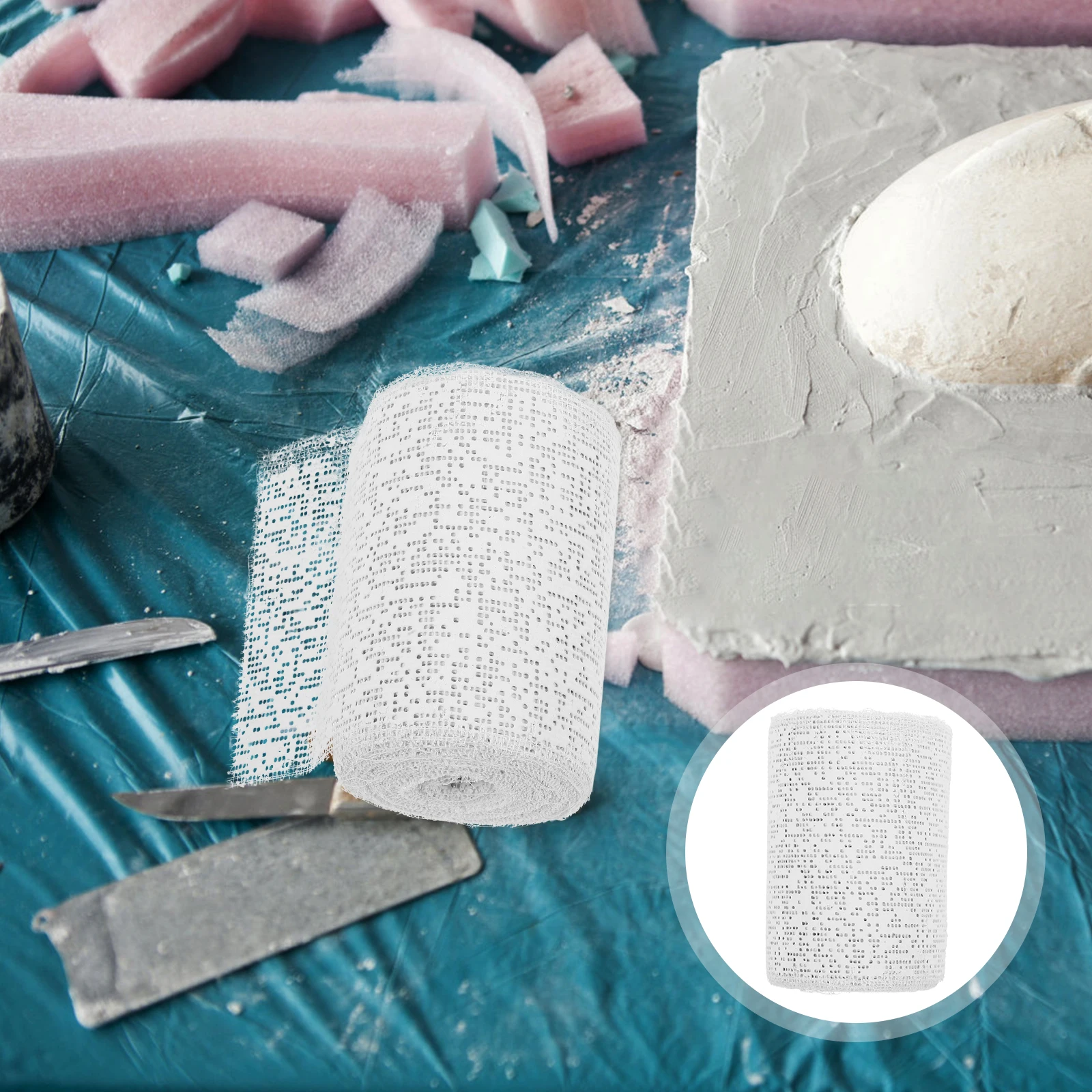 

1 Roll Plaster Cloth Roll For Hobby Crafts Plaster Bandages Art Belly Cast Supplies For Craft Wrapping Cloth Architectural Model