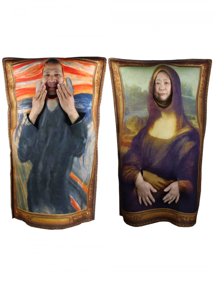 

New loween Par Performance Fun Prank Murals Jumpsuit Costume Campus Performance Clothes Women's Ethnic Stage Clothing
