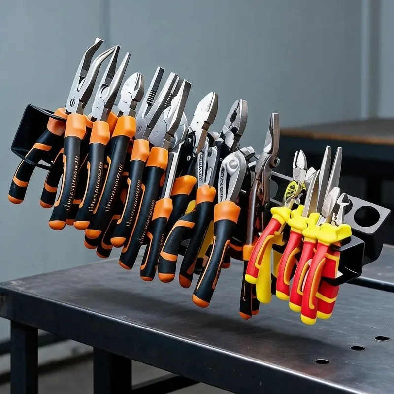 Heavy Duty Hand Tool Storage Organizer, Wall Mount Pliers Rack Holder for Garage Wrench Screwdriver Hammer