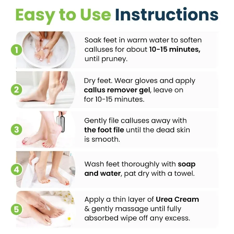 ชุดขัดผิวกำจัดหนังด้านสำหรับดูแลเท้า ประกอบด้วยตะไบเท้า น้ำมันทีทรี ออยล์แช่เท้า เกลือแช่เท้า ครีมยูเรีย กำจัดหนังด้านได้ 40 เปอร์เซ็นต์