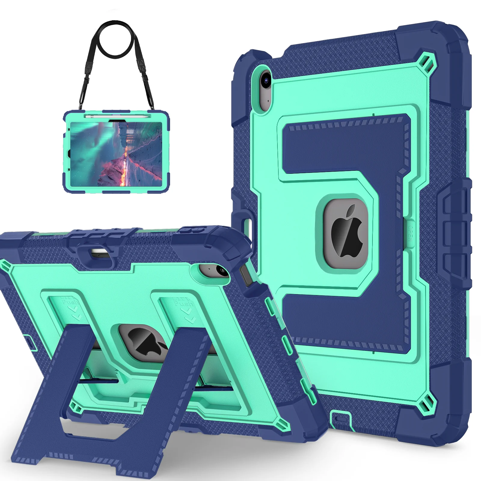 

Универсальный чехол-подставка для iPad Air 11 2025 M3 2024 M2 Air 4 5 10,9, сверхпрочный чехол с плечевым ремнем Capa