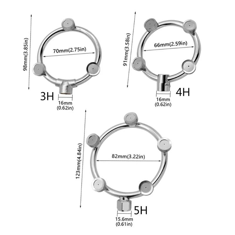 Tuinslang Sproeier Splitter RVS Waaiervormige Sproeikop M14x1.5