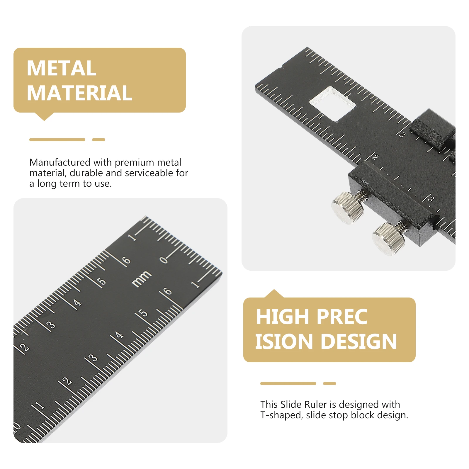 

Sliding Ruler Metal Drafting Measuring Multifunctional Carpenter Tool Adjustable Slide Rule Pocket Woodworkers Edge