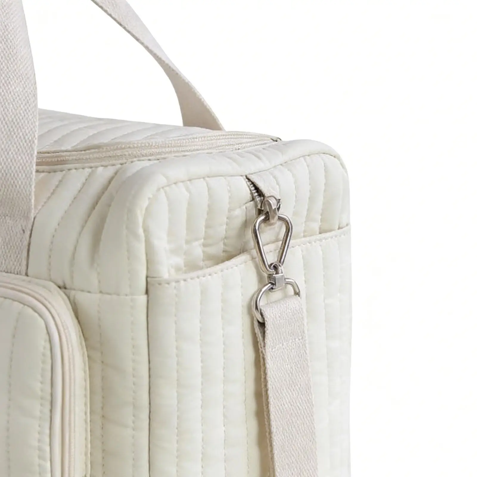 

Diaper Tote For Stroller Large Capacity Diaper Holder With Zipper Pockets Stroller Shoulder Bag For Mom New Parents Travel