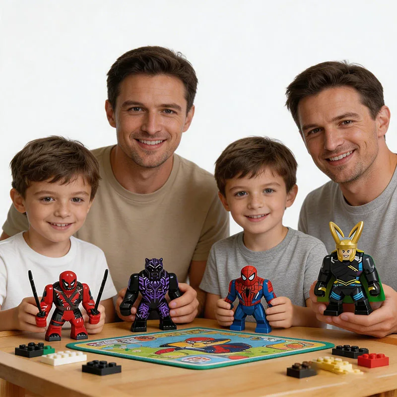 

Marvel Superhero Mini Building Blocks – Thanos Hulk Iron Man Spider-Man Figures, DIY Assembly Toy, Birthday Gift for Kids Boys