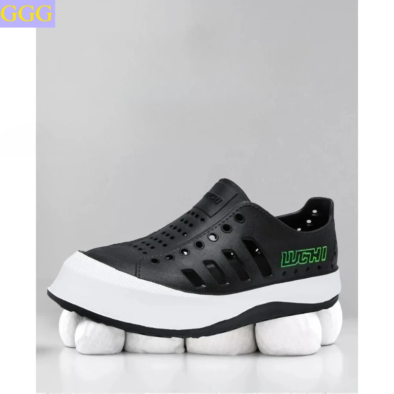 

Лето 2023, мужские и женские сандалии, повседневные пляжные болотные сандалии на мягкой подошве, мужская и женская уличная водонепроницаемая обувь