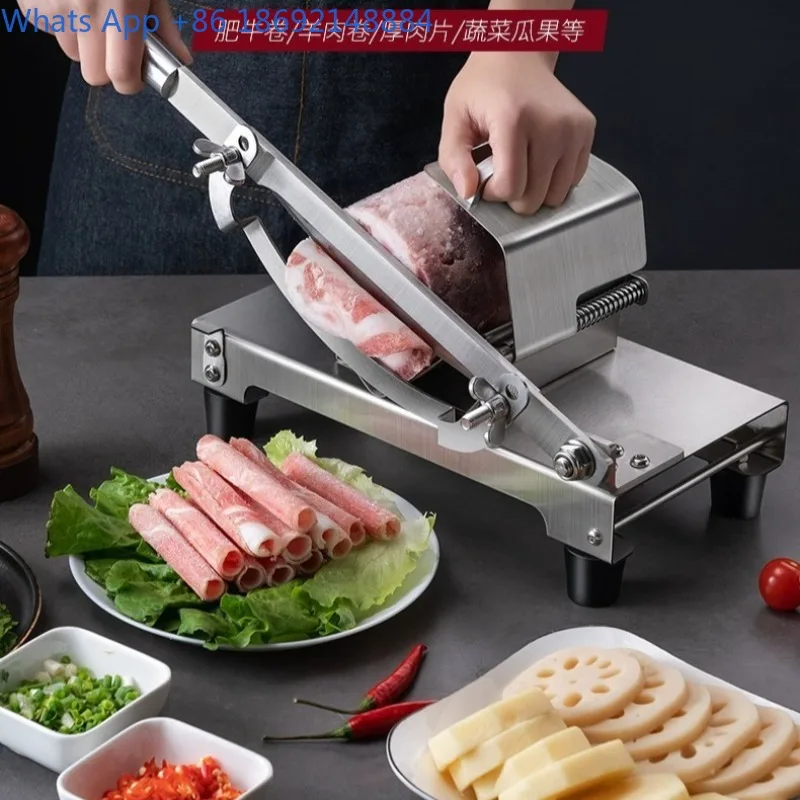 

Lamb roll slicer Home kitchen 304 stainless steel manual meat slicer Fat beef roll planer meat slicing artifact